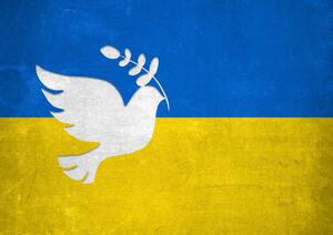 Bild vergrößern: Flagge Ukraine Frieden