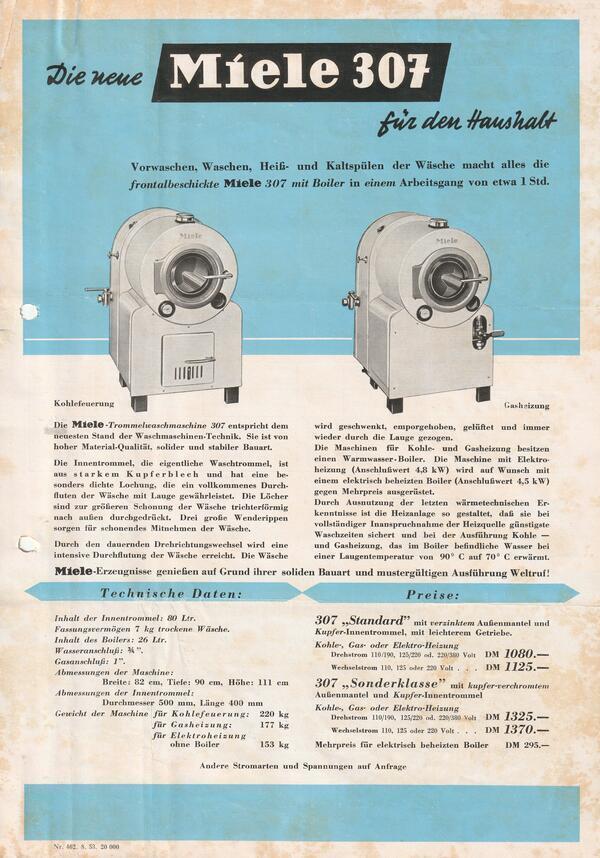 Bild vergrößern: Werbeprospekt aus dem Jahr 1953