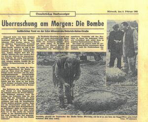 Bild vergrößern: Bombenfund 1961