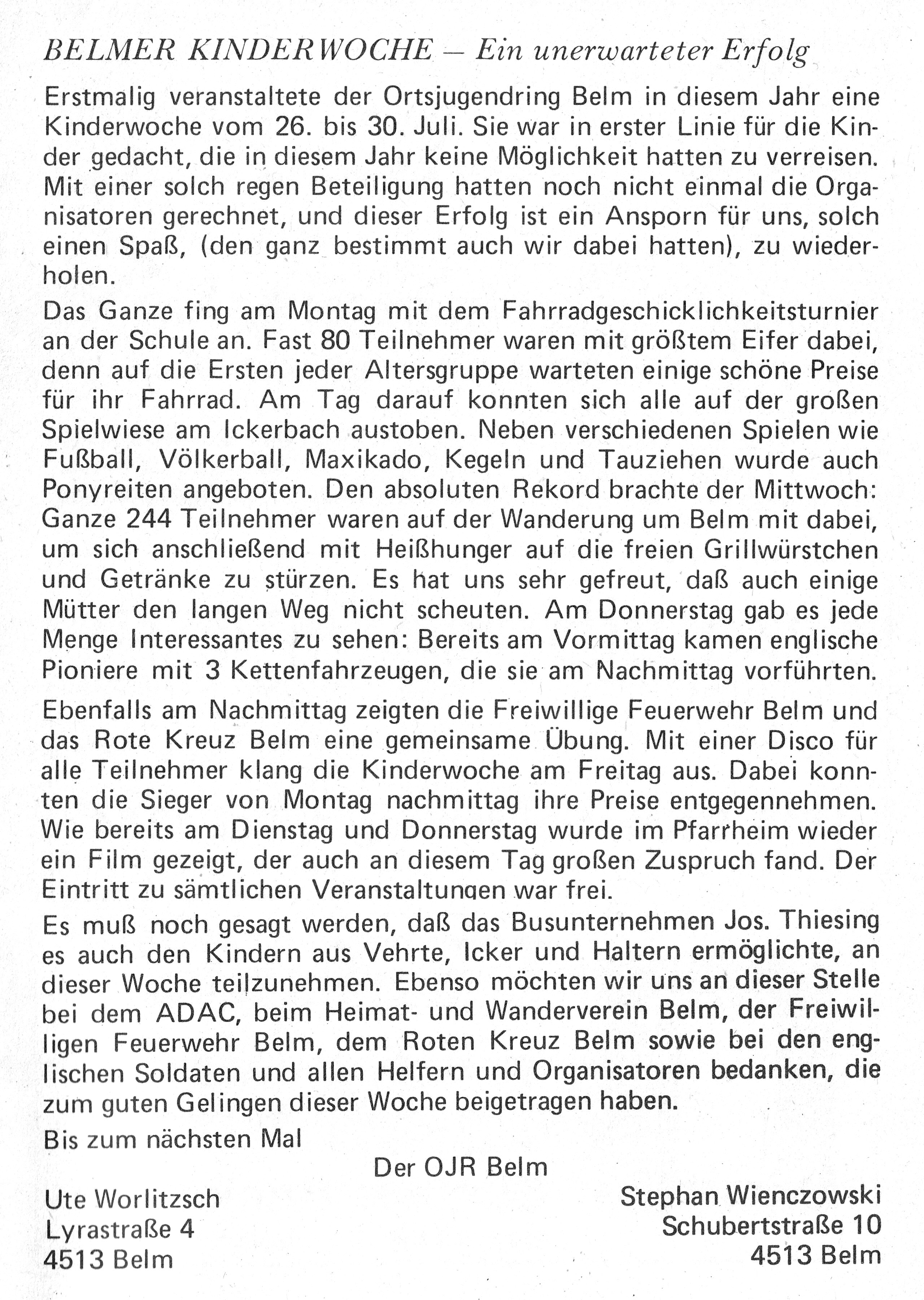 Bild vergr&ouml;&szlig;ern: Abbildung 1 f&uuml;r Belmer Schaufenster August 2026